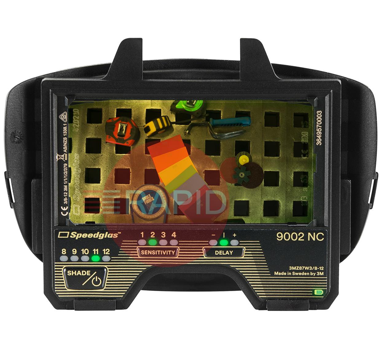 3M-401385  3M™ Speedglas™ 9002NC Auto Darkening Welding Helmet, 8 - 12 Variable Shade